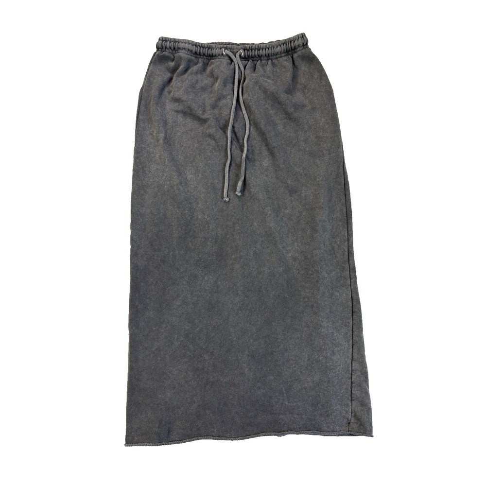 Pretty Little Thing Women's Sm Gray Terry Maxi Skirt Athleisure Gorpcore